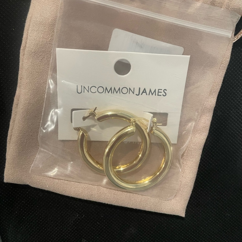Never worn Uncommon James “Staple hoops”